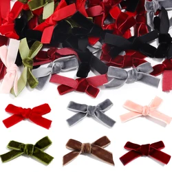 10 pz/lotto colore papillon perline floccaggio Bowknot per abbigliamento artigianato fiore fiocco da sposa compleanno accessori per la decorazione della festa fai da te