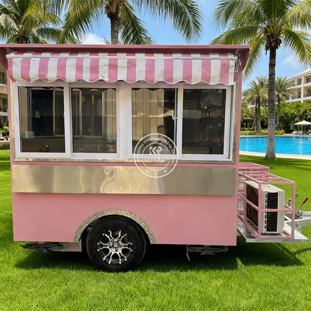 

USA Standard Food Truck Food Cart Kiosk Customized New Fashion Mobile Catering Food Trailer with Full Equipment