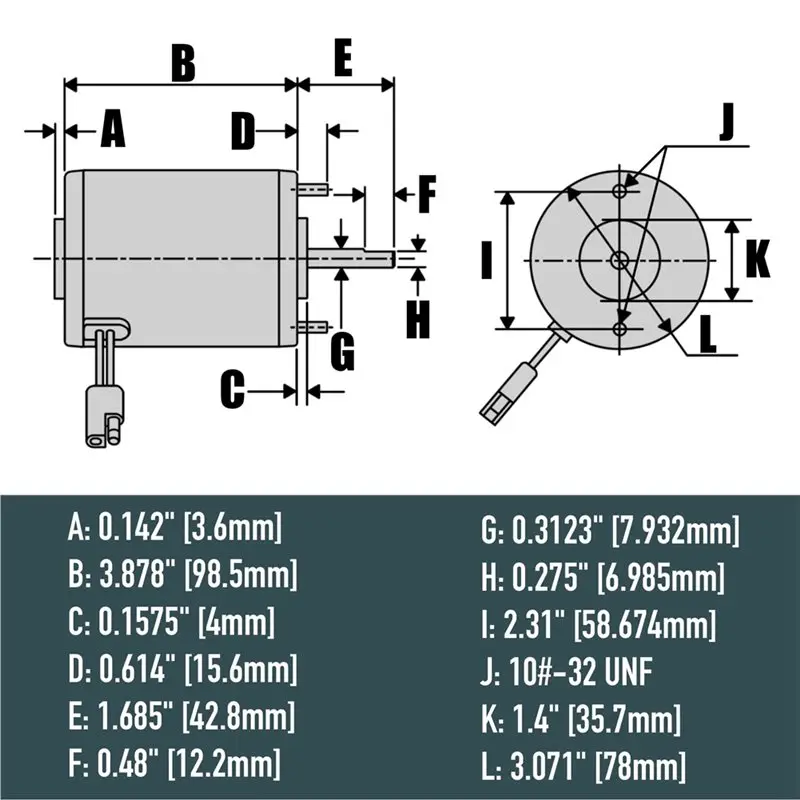 DT17 Replacement 2.5A 12V DC Salt Spreader Motor for Buyers SaltDogg ATVS15A UTVS16, Model 3000966