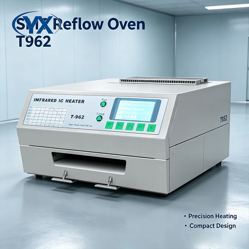 Benchtop Type SMT Assembly Line T962 Conveyor Reflow Wave Solder Oven for PCBA