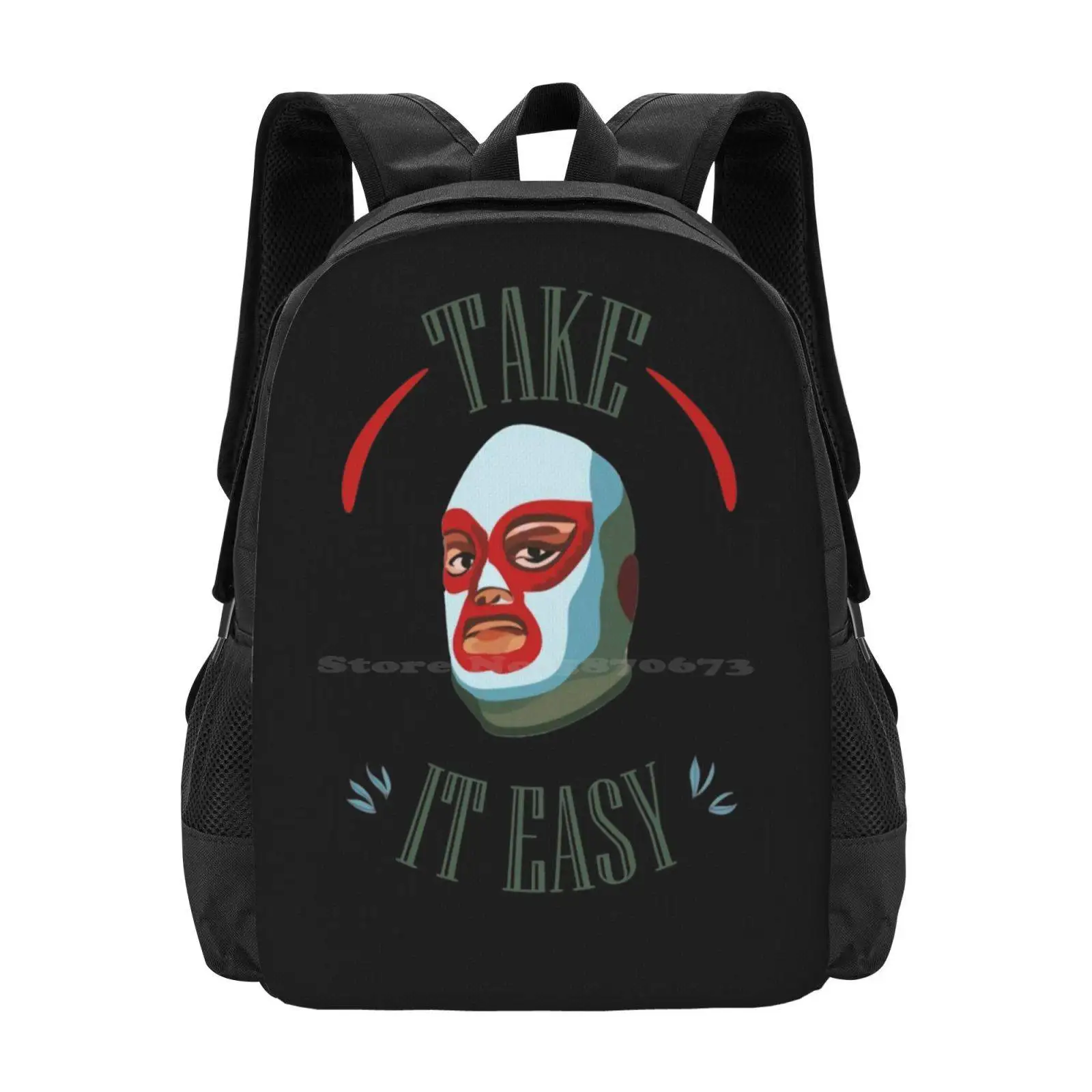 Take It Easy Hot Sale Backpack Fashion Bags Take It Easy Nacho Libre Nachos Funny 70S Mexico Mexican