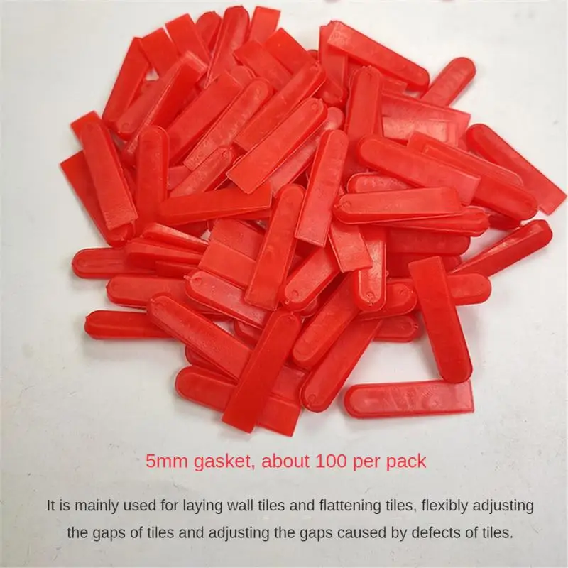 

100Pcs Reusable 5mm Plastic Tile Wedge Spacer Leveling Clips Floor Locator Ceramic Tiling Laying Adjustment Construction Tools