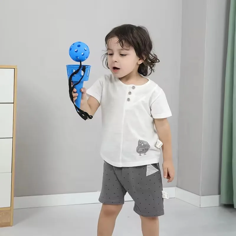 Kinder werfen und fangen Spiel Spaß Ball Tasse Spielzeug Outdoor Puzzle Spielzeug Set Kinder sensorische Trainingsausrüstung Früherziehung