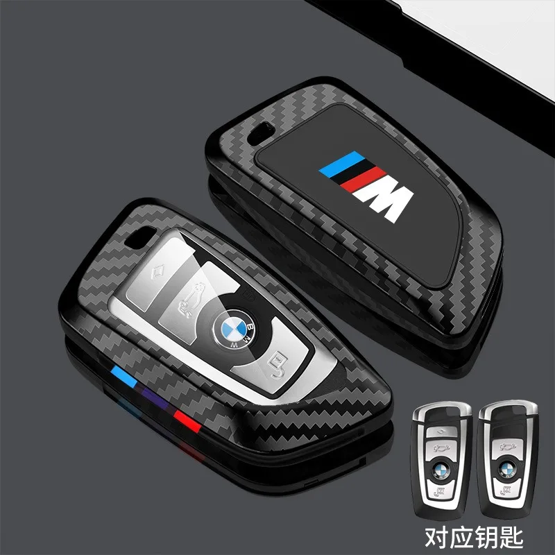 

Carbon Fiber Car Key Case Cover Shell Holder For 320i 1 2 3 4 5 Series 530i 550i 118i F25 F01 F02 225i M240i F20 F21 F30 F31