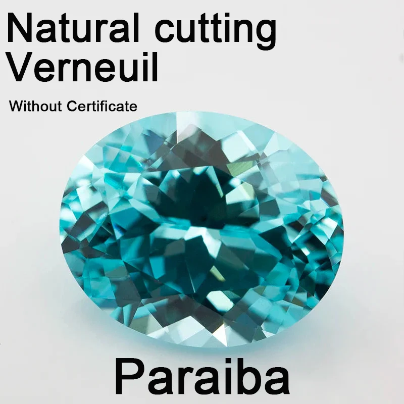 

Natural cutting synthesis Oval shape Paraiba verneuil Paraiba Garnet (YAG) Charms Diy Advanced Jewelry Making Materials