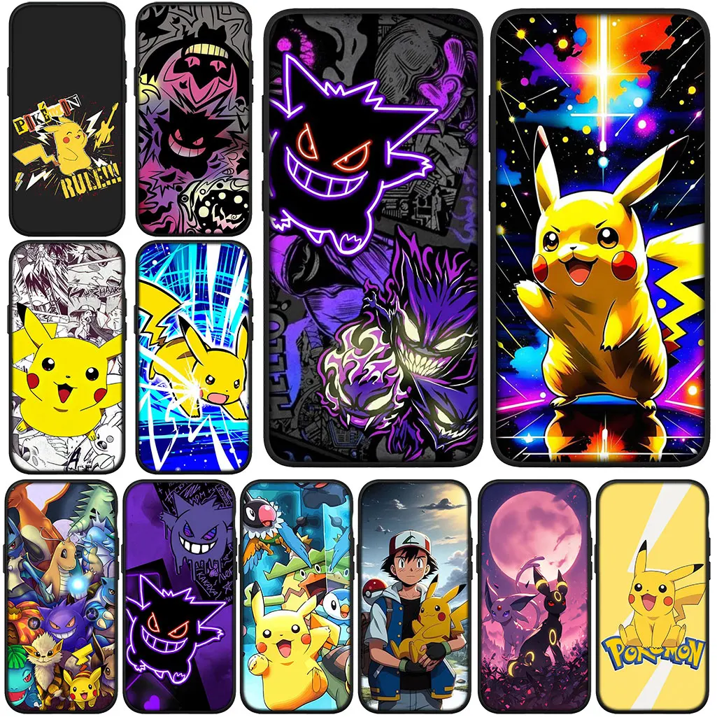 Чехол для телефона Motorola Moto Edge 50 One 30 Fusion 40 neo Ultra Pro 20 Lite G60 E15 E14 G85 G84 P-Pokemons GO Gengar P-Pikachus