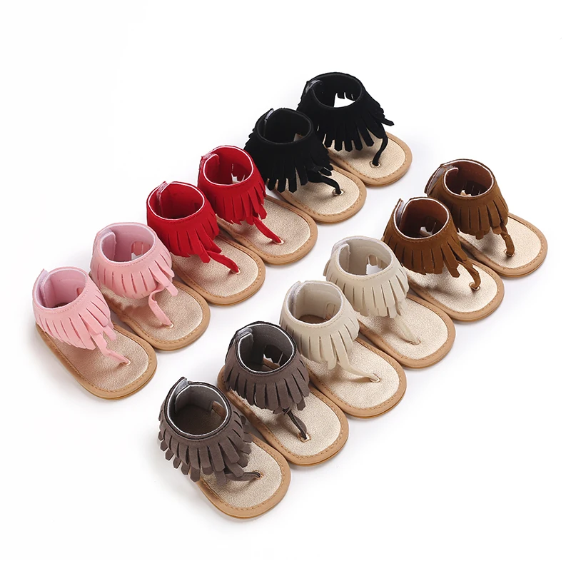 Baby Girl Baby Sandals Non Slip Soft Sole With Angle Comfortable Herringbone Slippers Toddler's First Toddler Baby