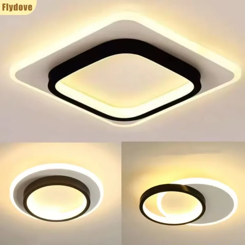 

Japanese Style LED Ceiling Light Tri Color Dimming Creative Living Room Corridor TV Background Wall Decorative Lighting Fixtures