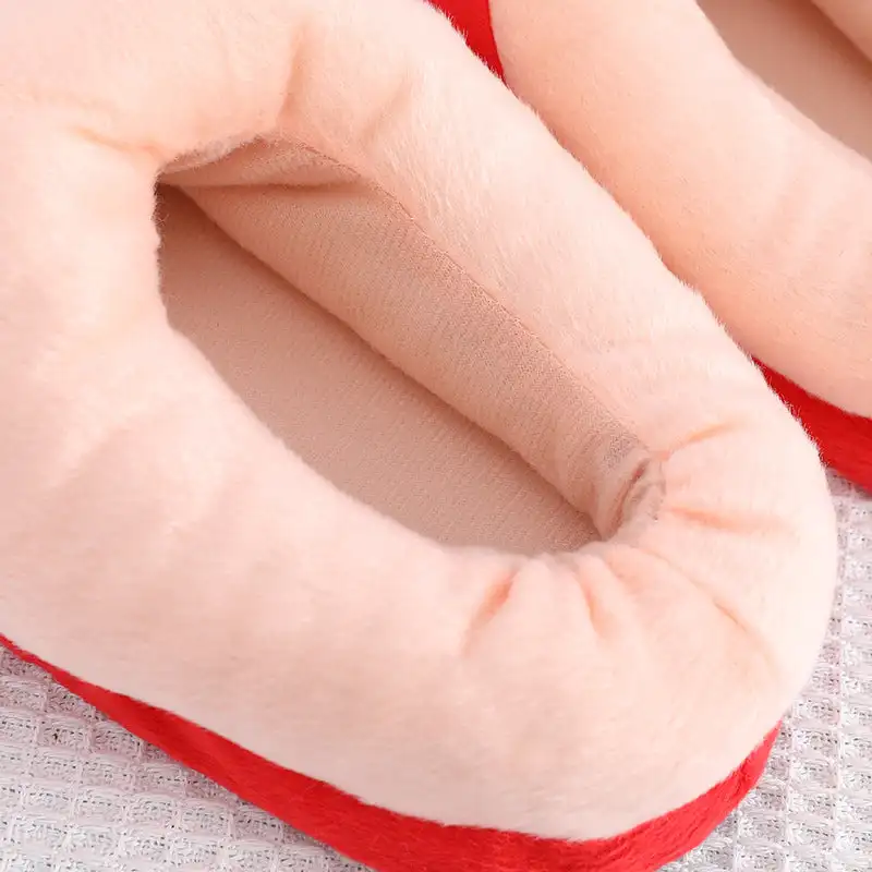 Funny Foot Plush Novelty Slippers Chunky Funny Five Finger Slippers Men And Women Cute Slip On Fuzzy Foot Shape Slides