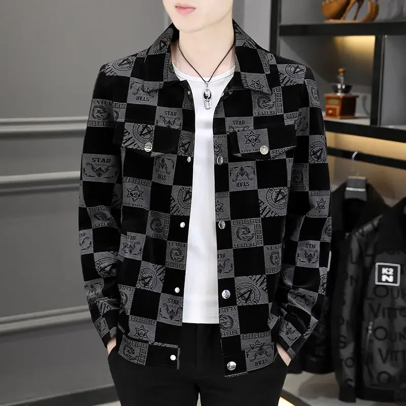 Business Men\'s Suit Jackets Black Single Breasted Coat Male Blazer Dress Luxury Designer Fashion 2024 Original New in Clothing