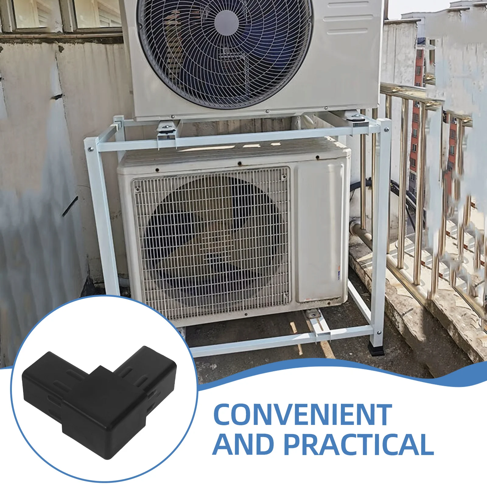 

10pcs Square Tube Plastic Connectors 2-Way Pipe Fitting For Diy Fence Guardrail Aquarium Tubing Adapter Coupling Connector Pvc