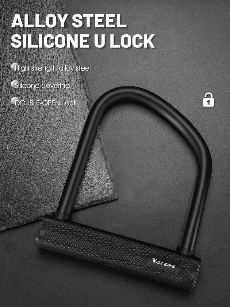 AliExpress UK West Biking WEST BIKING MTB Road Bike Motorcycle U Lock Heavy Duty Anti-Theft E-Bike Padlock High Security Door