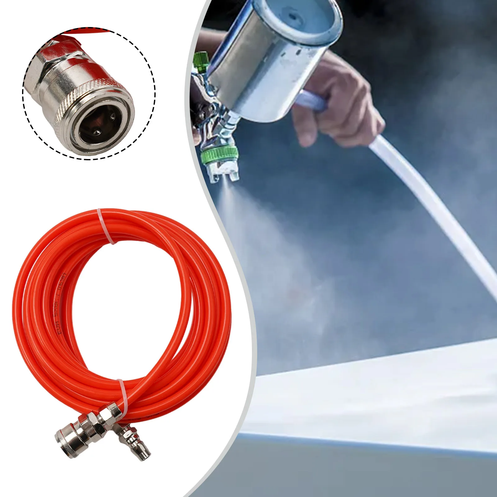 1PC 5/10/15/20/30M Pneumatic Straight Pipe Air Compressor Pump Hose 5x8mm Tube With Quick Connector Air Pipe Hose Hardware Tool view 5