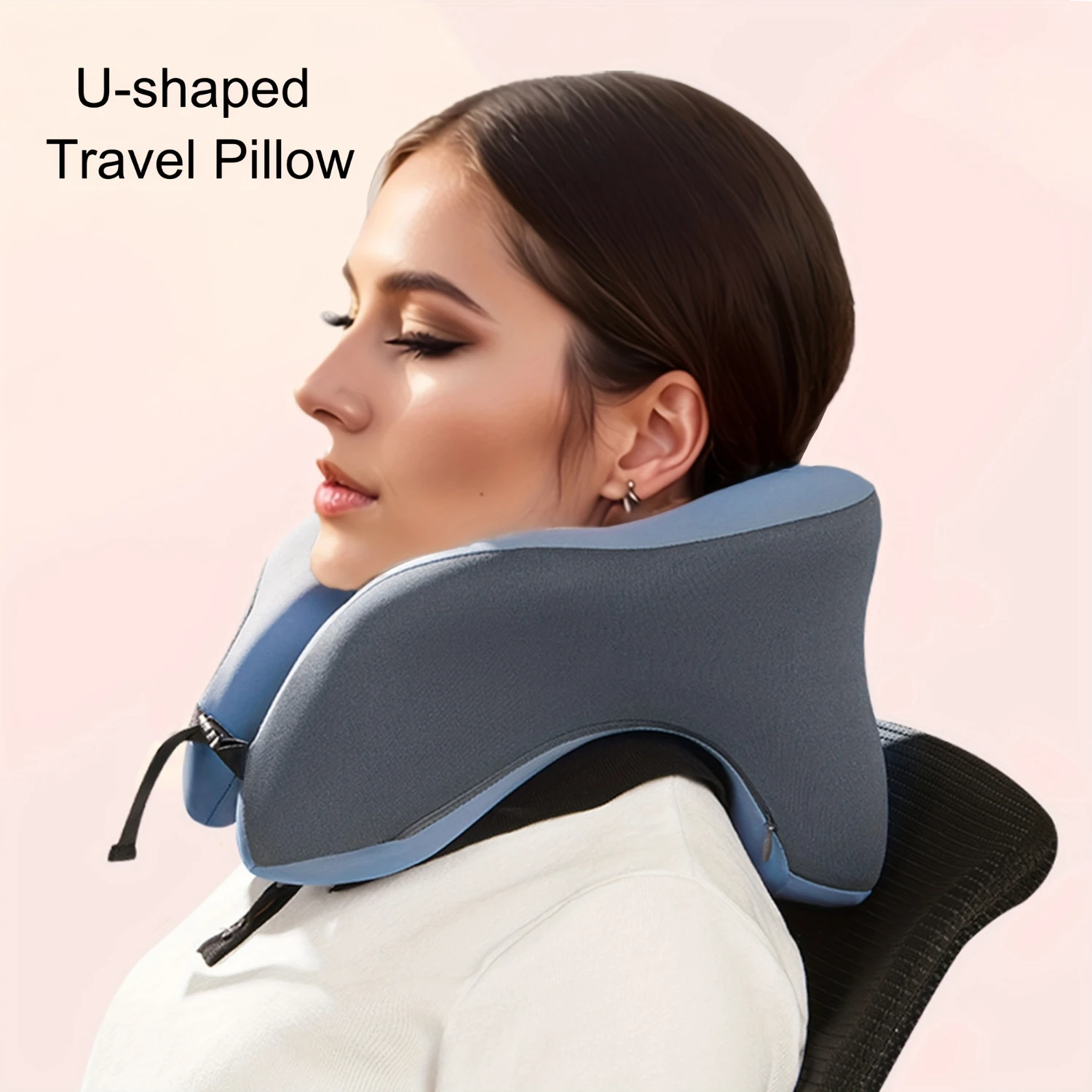 Ultimate Comfort U-Shaped Pillow - Ergonomic Neck Cervical Support, Travel Friendly, Machine Washable Polyester , for Ai