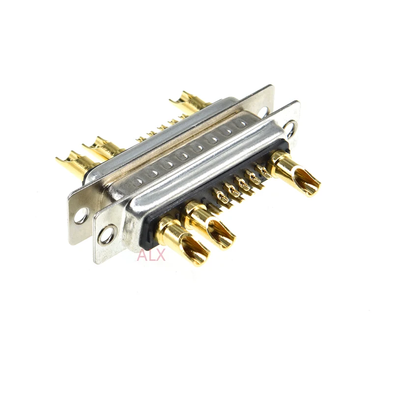 1Pcs 13w3 30A Gold Plated Male Female High Current Power Connector D-Sub Adapter Solder/Plug-in Type 10+3 Plug Jack 13Pin DB