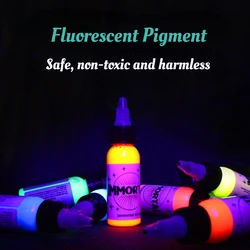 8Colors Fluorescent Tattoo Pigment Purple Light Professional Semi-Permanent Microblading Easy Coloring Body Makeup Inks 15ML