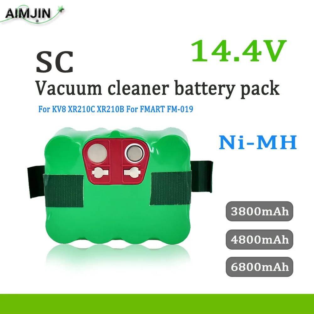 SC 14.4V 3800mAh/4800mAh/6800mAh Rechargeable Battery，for Robot Vacuum Cleaners, KV8, XR210, XR210A, XR210B,XR510B