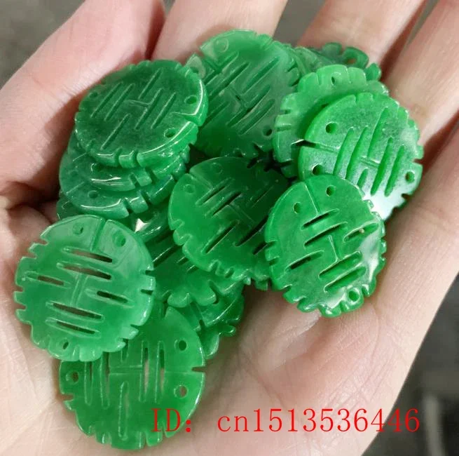 5pc Natural A Green Jade Happiness Beads DIY Bracelet Bangle Jadeite Jewellery Fashion Accessories Amulet Gifts Women Men