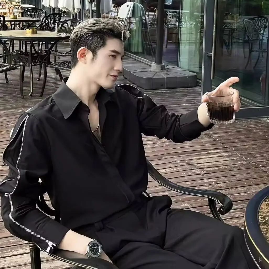 

Мужская осенне-зимняя сумка большого размера 250, повседневная сумка irt Long Sve Faion Trend, без железа, с двойной молнией, свободная посадка из полиэстера...