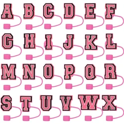 1PC Letter Silicone Straw Covers Cap Compatible With Stanley 30&40Oz Cup 10mm Straw Toppers Reusable Dust-Proof Straw Caps