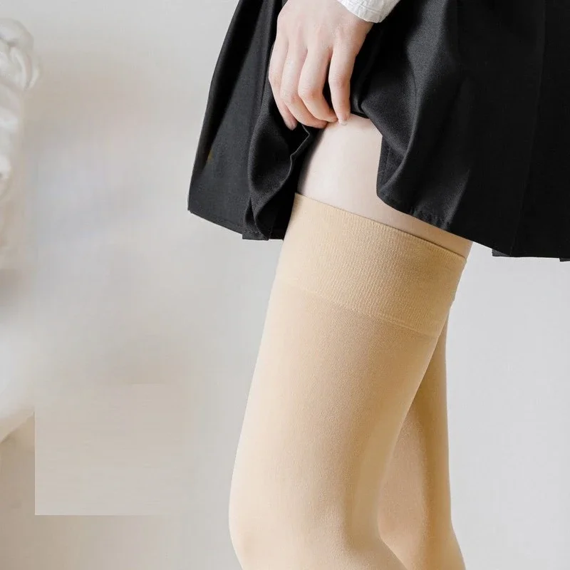 Kompressionsstrümpfe für Damen, kniehohe Socken, sexy Frühlings-Antirutsch-Hohe Socken, lange Strümpfe in Schwarz, Grau, Weiß, Kniestrümpfe – Detail 9