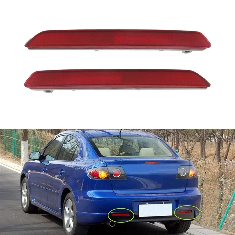Ingenious-Rear Bumper Tail Fog Lamp Light Reflector Warning For Mazda 3 For Mazda 6 CX-7 2003- 2011