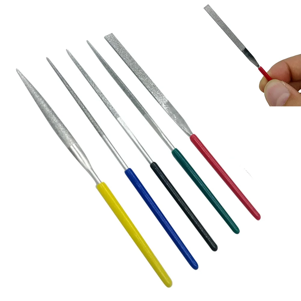 5Pcs Small Files Needle Set 2×100mmMini Needle File Kit Pocket Files DIY Woodworking Hand Tools