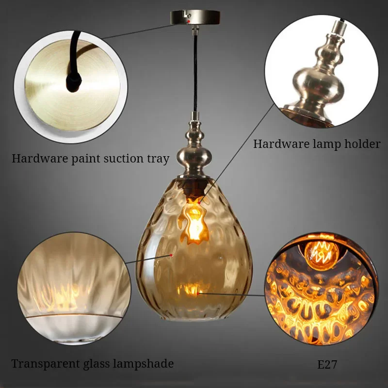 Imagem -02 - Modern Nordic Glass Pendant Light Iluminação Interior Candelabro de Mesa de Jantar Home Decor Lamp For Bedroom Luzes de Teto