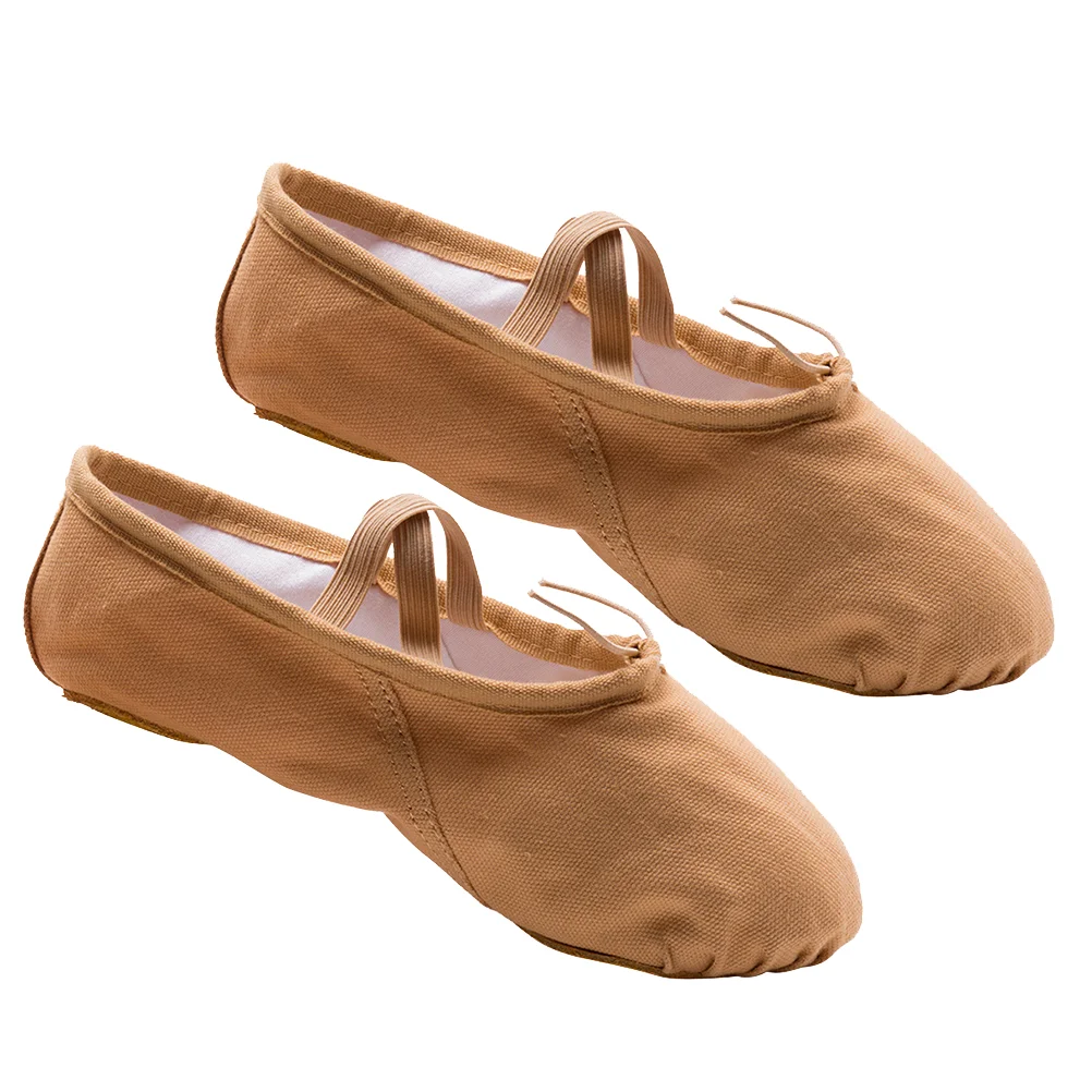 Ballet Pilates Shoes Dancer Flats Canvas Practice Girls Slipper Sole Yoga Dancing