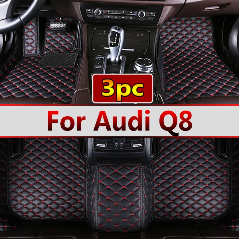 

Car Floor Mats For Audi Q8 2022 2021 2020 2019 Artificial Leather Carpets Cover Custom Styling Interior Accessories Foot Pads