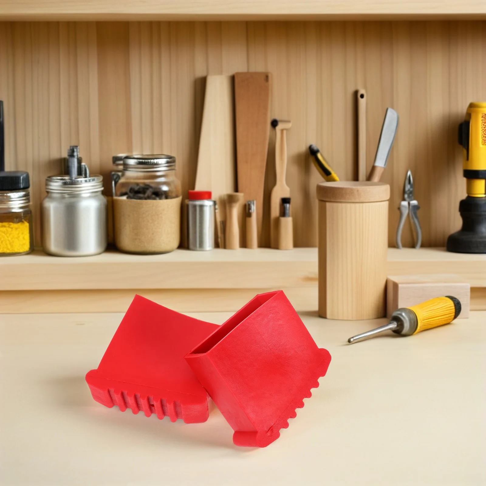 2 قطعة أقدام سلم استقرار يغطي المطاط المضادة للانزلاق قبعات الحمل الثقيل ل تلسكوبي للطي تمديد سلم البناء المنزل #6