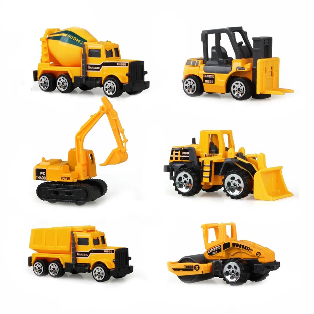 8 Styles Mini Alloy Engineering Car Tractor Toy Dump Truck Classic Model Vehicle Educational Toys for Boys Children