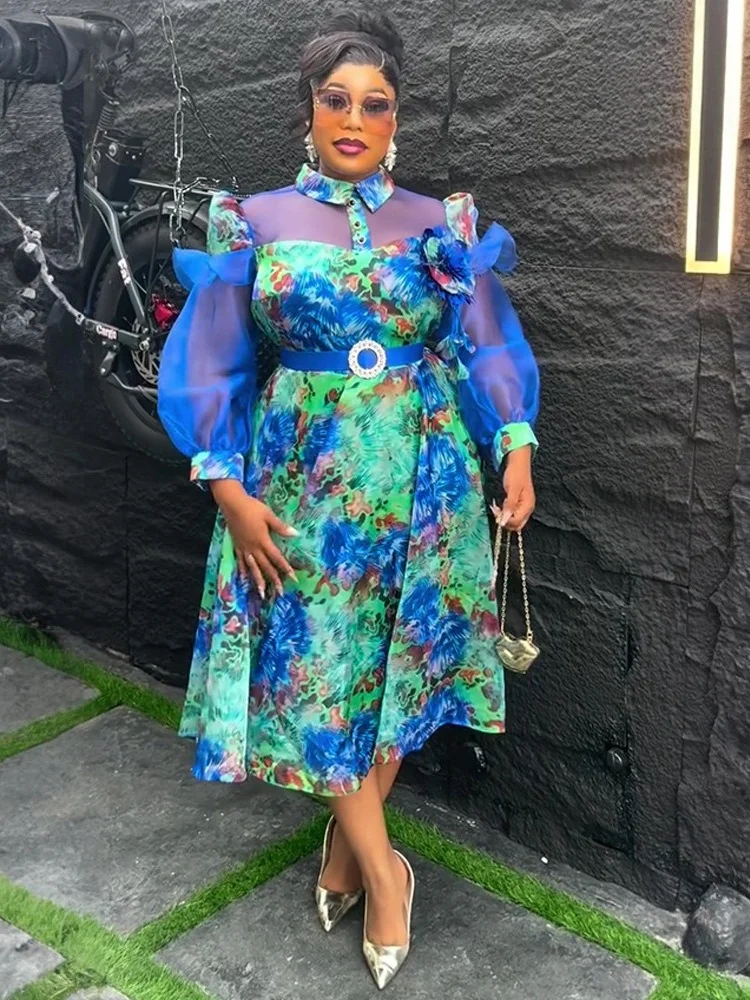 Wmstar Plus Size Dresses Women Clothing New Arrivals From Europe America Cross Stitch Printed Colorful Summer 2026 Fancy