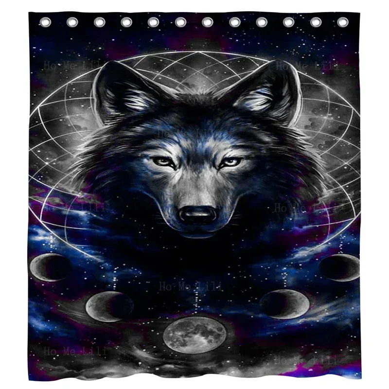

FWM05Anime Mystical Dreamscapes Sci Fi Wolves Blue Fire And Water Native American Animals Fantasy Shower Curtain By Ho Me Li6Hn$