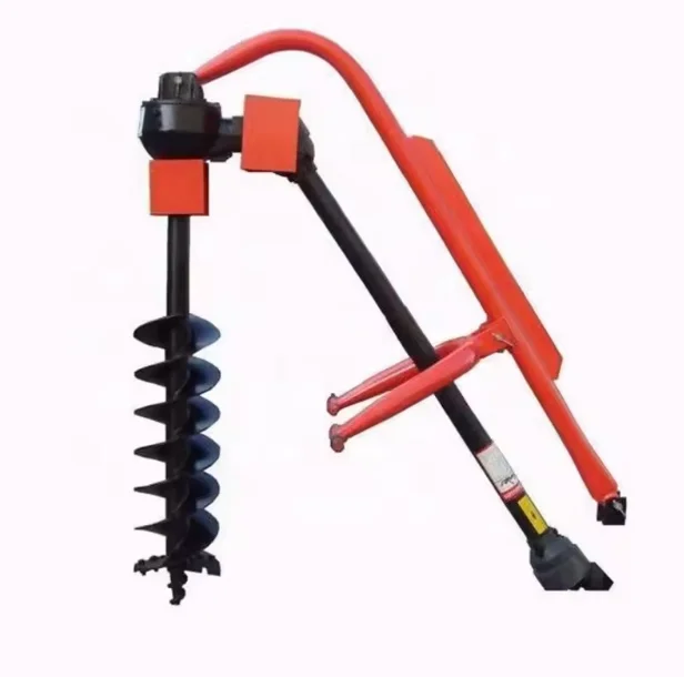 

Farm Tractor Mounted Earth Drill, Category 2 Quick Hitch, Digs Up to 1.8m Deep for Orchard Planting, High Torqu