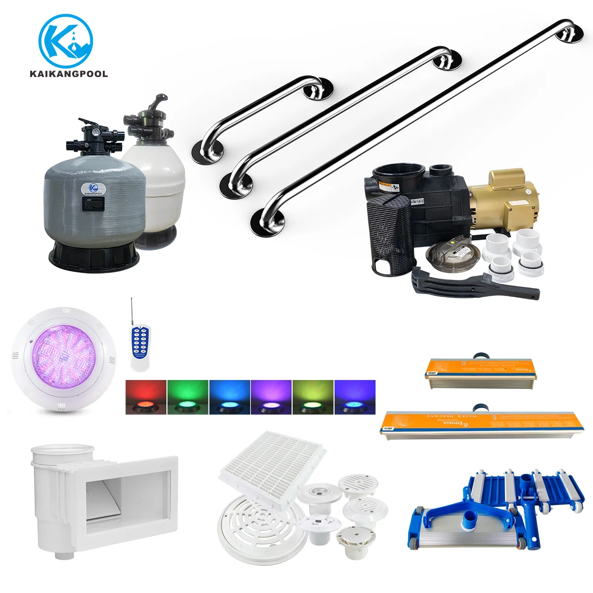 SS316 Stainless Steel Swimming Pool Ladder Anti Slip Pool Step Ladder Inground Above Ground Pool Accessories Equipment