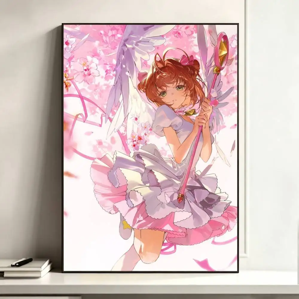 Anime Cardcaptor Sakura Poster Waterproof Wall Art Sticker For Bar Living Room Vintage Decor Print