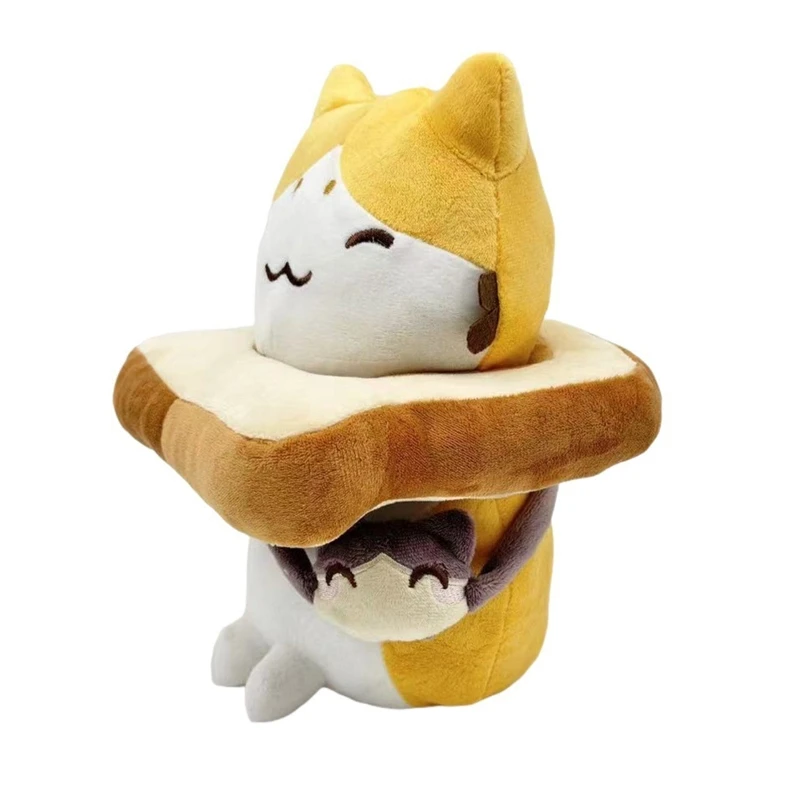 

Toast Cat Plush Pillow Soft Kawaii Doll Cute Home Decor Sofa Cushion For Kids Birthday Christmas Gift Cozy Bed Display Romantic
