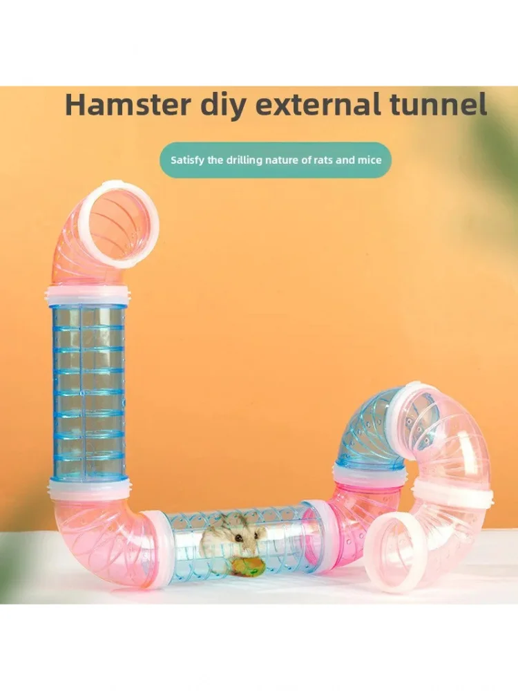 Jouet labyrinthe pour Hamster, 5.5cm, bricolage, Cage, rénovation, ensemble de Tunnels, tuyau en U, accessoires de sport, Tubes de Pipeline pour petits animaux de compagnie, exercice amusant