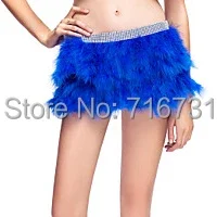 Hot Design Night Club Ball Room Stage Dancing Fabulous Feather Tutu Skirt