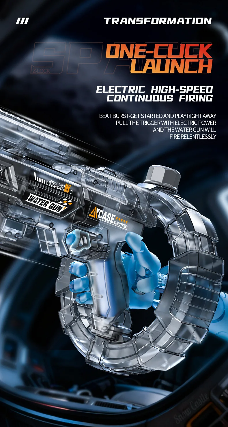Electric Water Gun With Led Lights And Full Auto Fire Mechanism_voghion.com