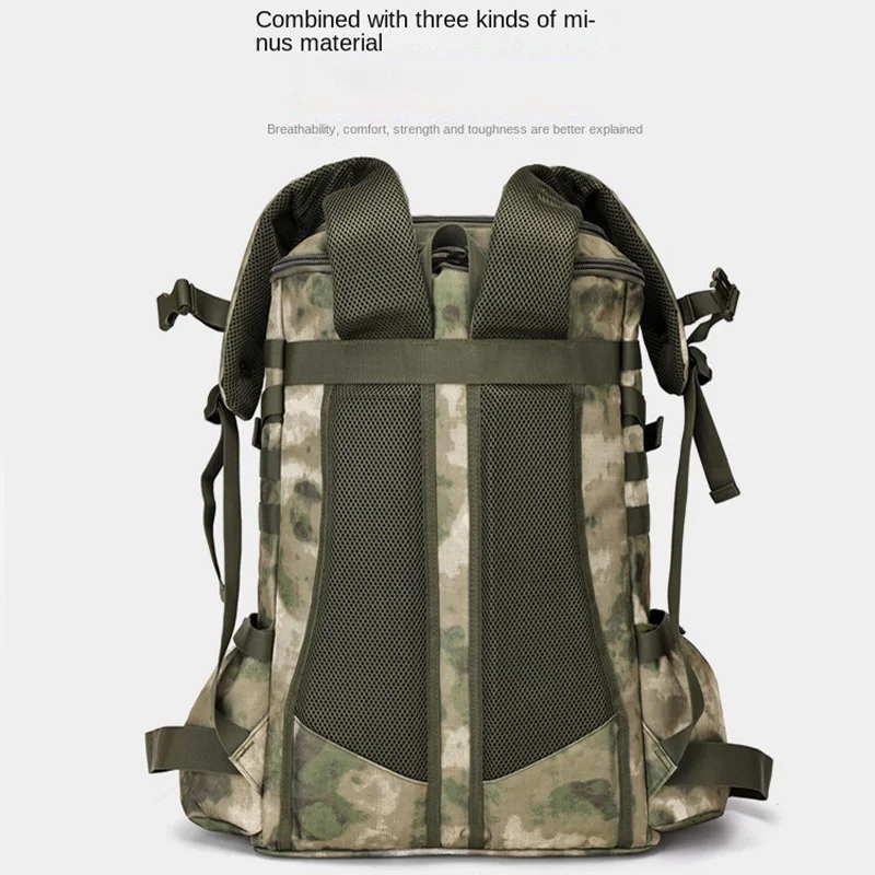 

Oulylan Men Versatile Tactical Camouflage Backpack Large Capacity Outdoor Climbing Bags Waterproof Durable Travel Shoulders Pack