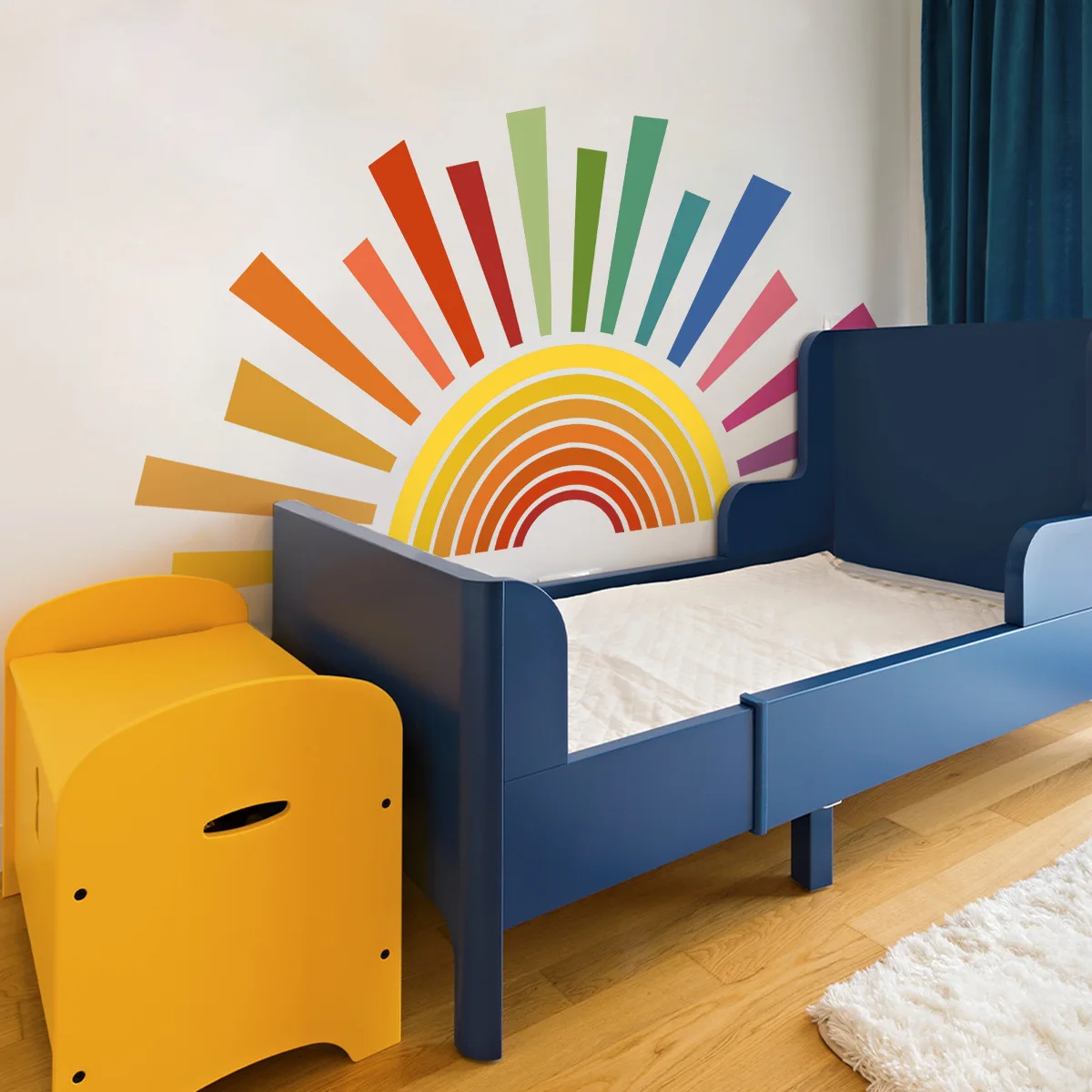 

BM7561 new irregular creative rainbow wall sticker store home background decoration removable sticker
