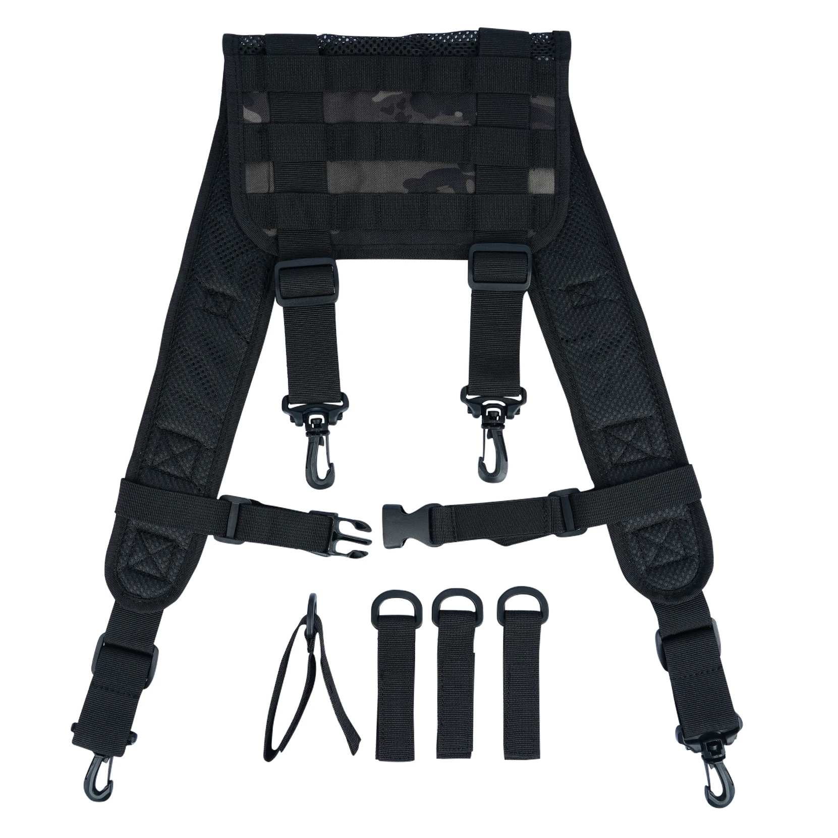 MELOTOUGH Tactical Police Suspenders for Duty Belt Harness Law Enforcement with Adjustable Strap and 4 Tool Belt Loops