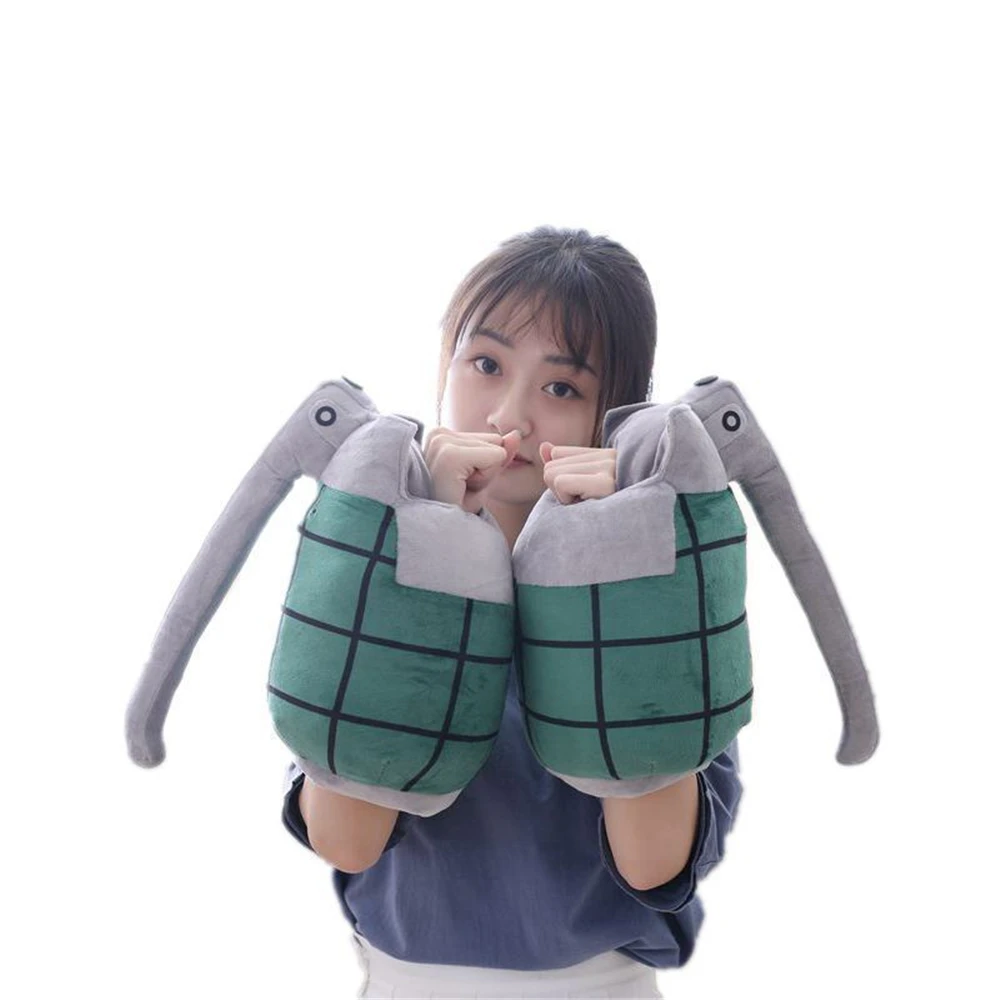 Anime My Boku no Hero Academia Katsuki Bakugou Cosplay Kostüm Granaten Handschuhe Weiche Plüsch-Armmanschette Kraft-Armband Geschenke