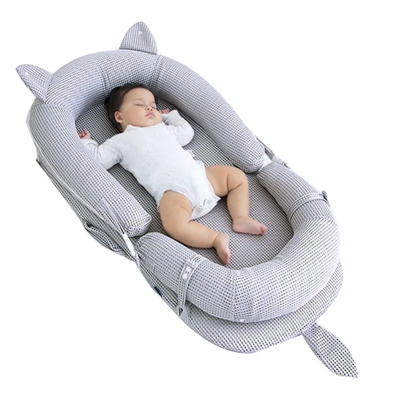 Baby Nest for Co Sleeping Newborn Baby Lounger Cotton Breathable Adjustable Baby Crib In Bed Portable