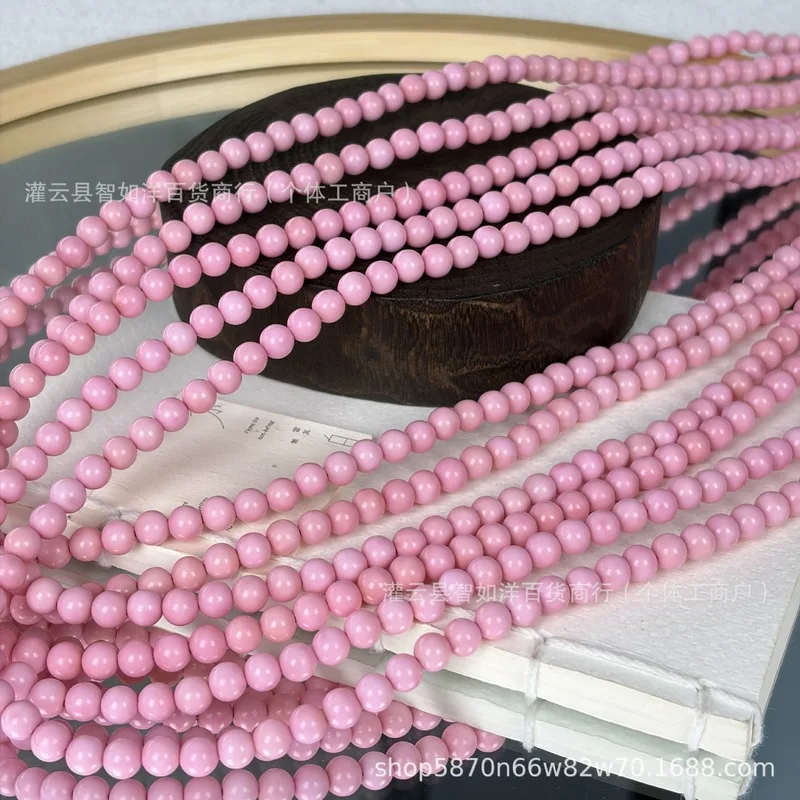 Pink Ridge Bodhi Round Beads, Approximately 7Mm, Popular Young Girls, Handmade, Fashionable Jewelry, Item