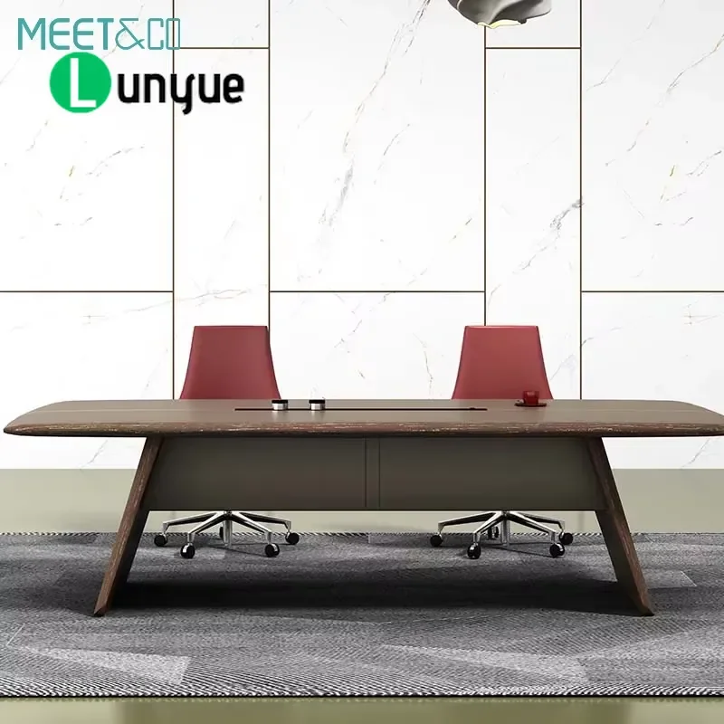 Modern High Quality Modular Desk Long Conference Table Set with Chairs for Office Meeting Room Durable Furniture