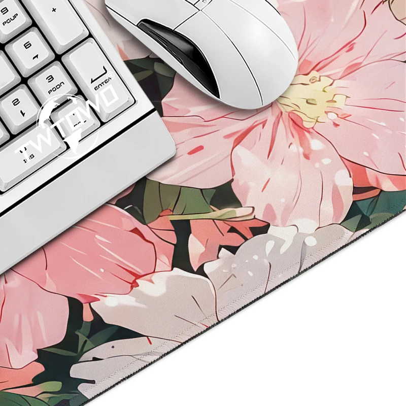 Mouse Pad Gamer Flower printon demand Computer Large Custom Mousepad XXL keyboard pad Carpet Office Accessories Mice Pad