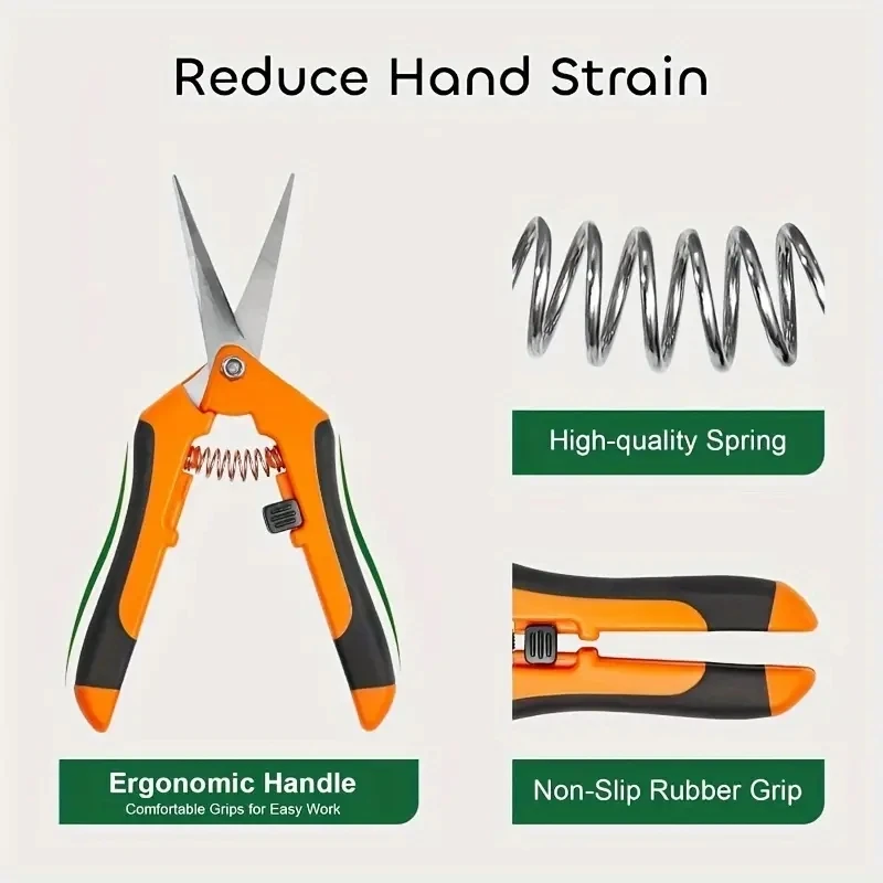 مقصات تشذيب الحدائق ، مقصات الحدائق ، مانعة للإنزلاق لتوفير العمالة ، فرع زهور ، مقصات الفروع ، مقصات الفواكه والخضروات ، مجموعة واحدة #3
